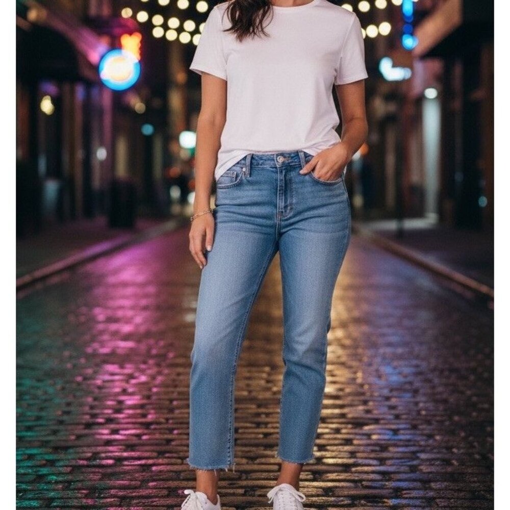 Democracy Absolution Light Wash Cropped Straight … - image 1